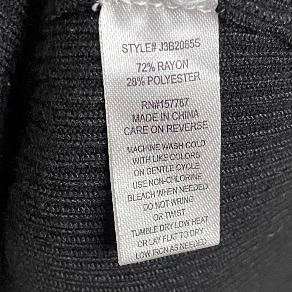Full Circle Trends Black Ribbed Long Sleeve Sweater Dress Large #42 - Picture 3 of 10